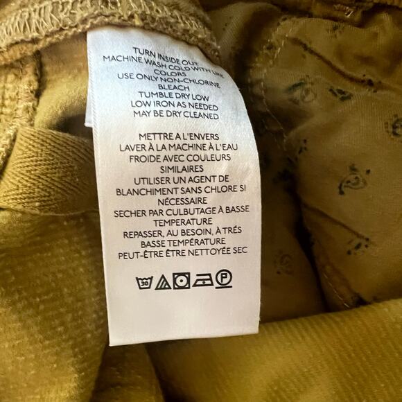 Pilcro The Vintage Straight Corduroy Pants Yellow - Picture 5 of 8